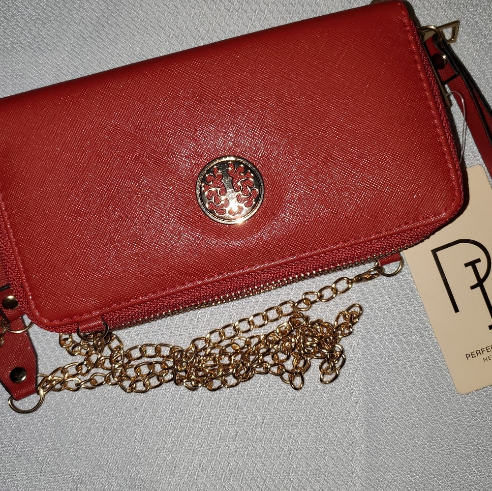 Perfect Image Red Wallet Purse With String - image 1